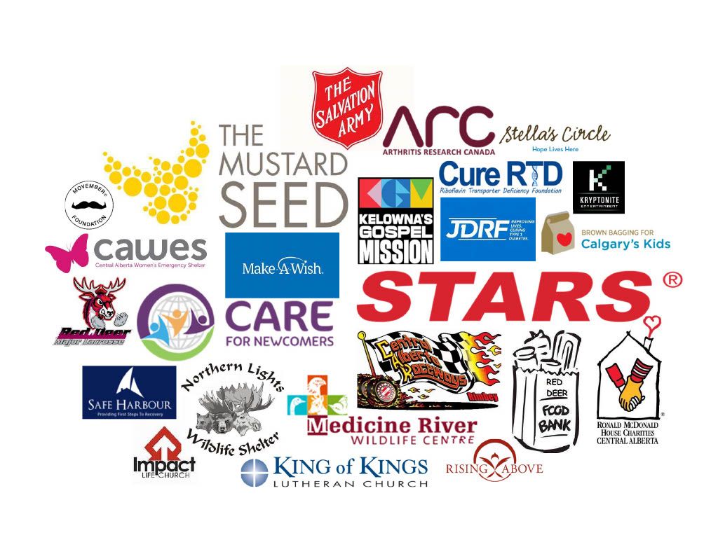 logos of various charity organizations